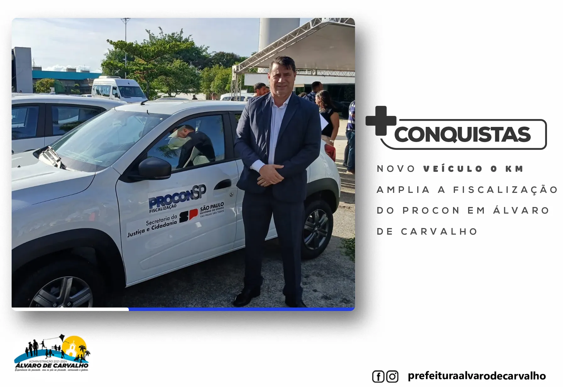 Novo veículo 0 km amplia a fiscalização do Procon em Álvaro de Carvalho