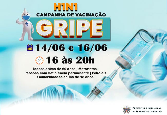 H1N1: Campanha de vacinação contra gripe