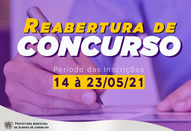 REABERTURA DO CONCURSO PÚBLICO 01/2020